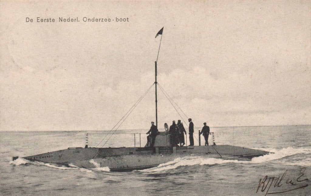 De eerste Nederlandse Onderzee boot, 1906, Ophalen of Verzenden, Voor 1920
