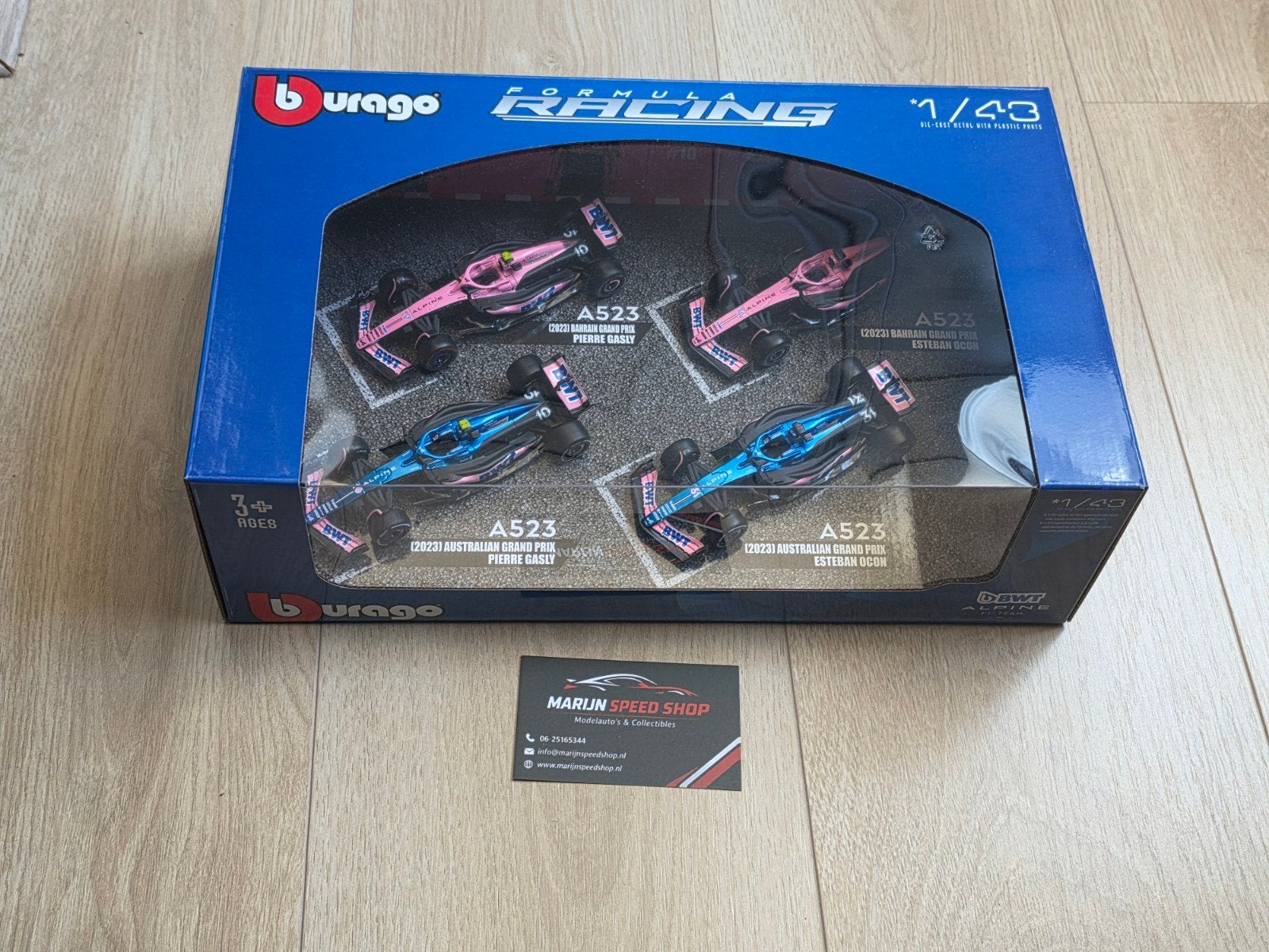 Burago Formule 1 Racing A523 Alpine F1 Team 1:43 Set, Ophalen of Verzenden, Nieuw, Auto