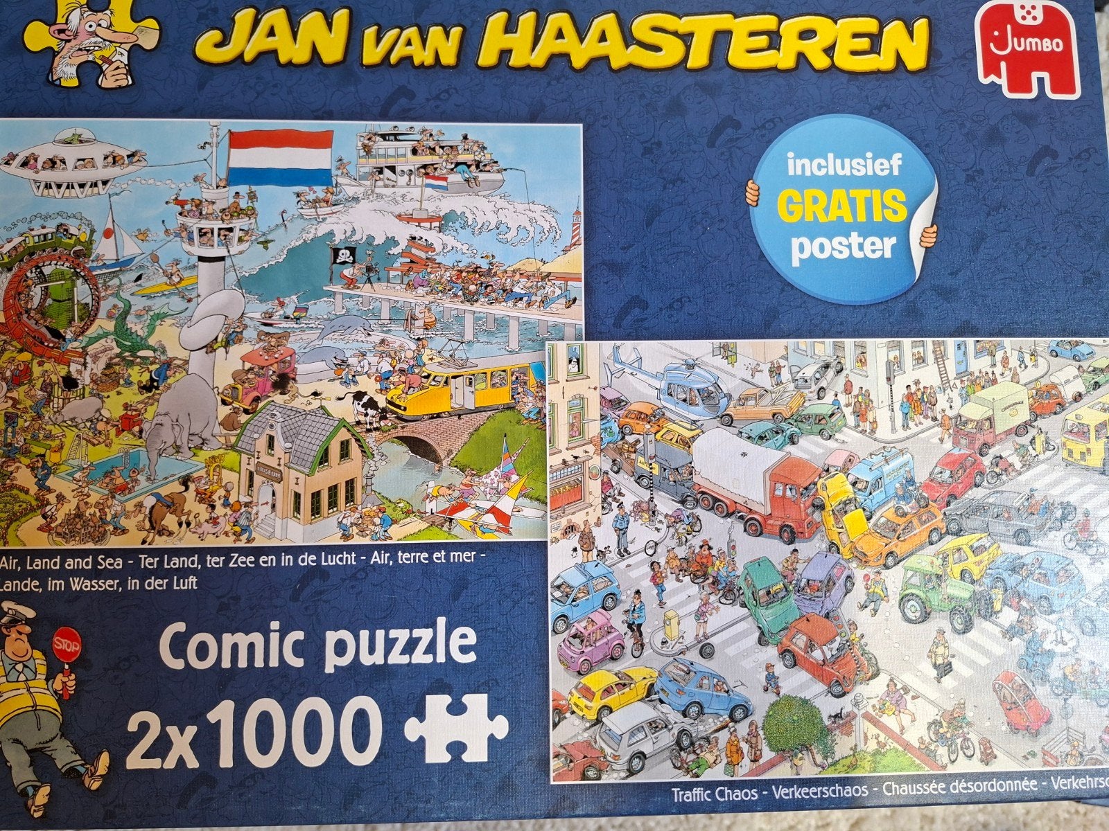 Verschillende Jan van Haasteren en Wasgij! Puzzels, Ophalen of Verzenden, 500 t/m 1500 stukjes, Gebruikt, Legpuzzel