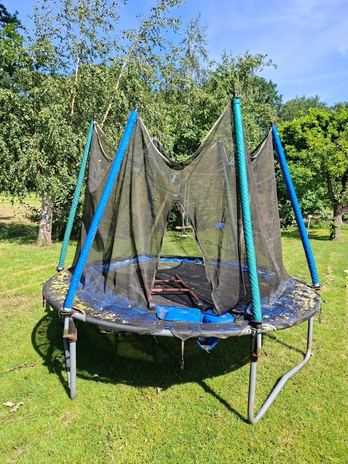 Gebruikte trampoline met veiligheidsnet, Ophalen, Gebruikt