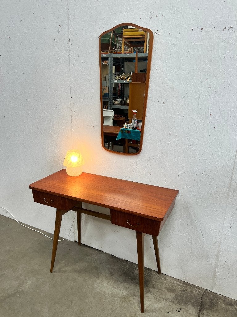 Vintage sidetable / bureau / kaptafel, Zweden 1960's, Huis en Inrichting, Ophalen, Gebruikt, 50 tot 100 cm, Teakhout