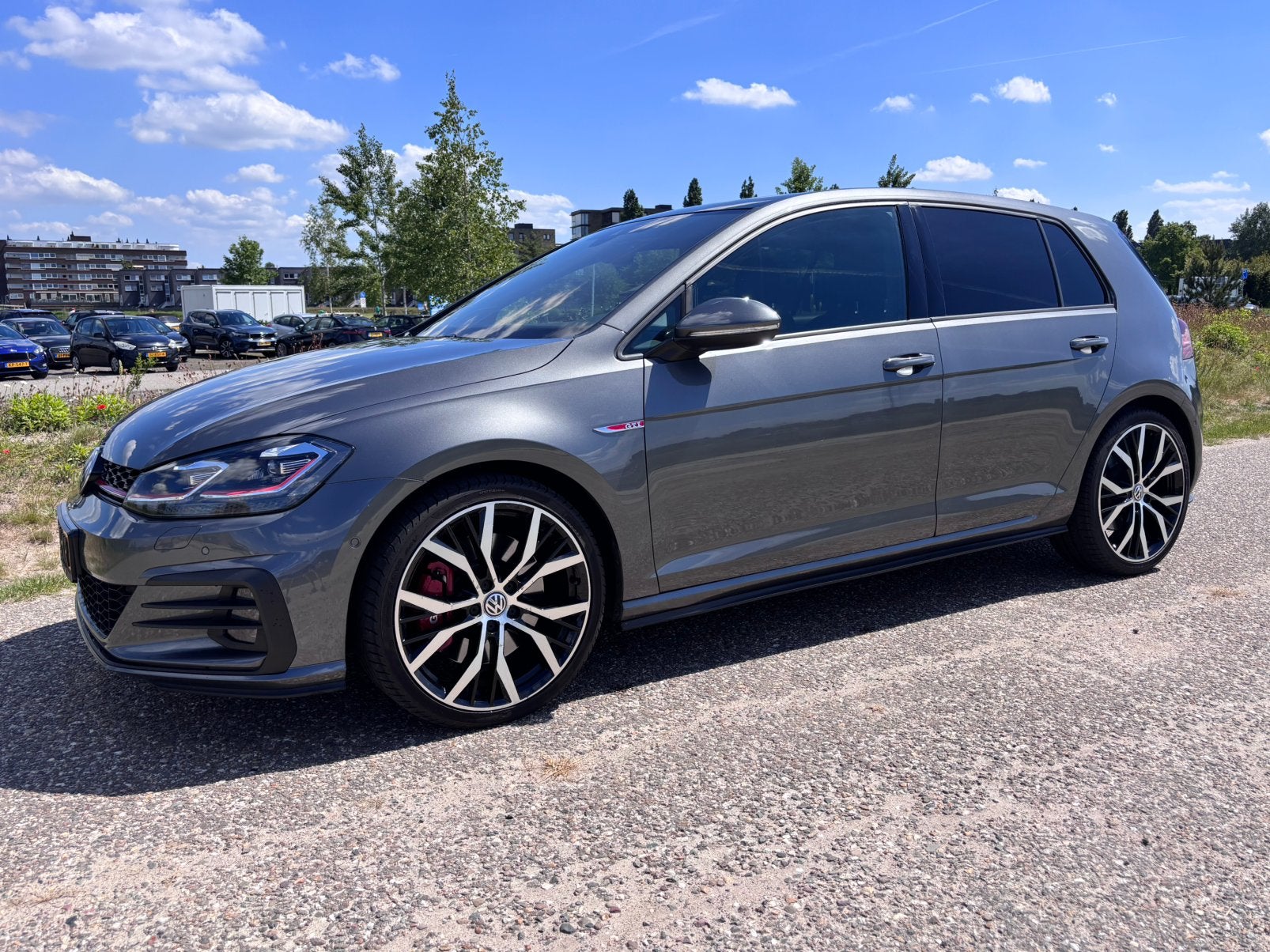 Volkswagen Golf GTI 245pk 7-DSG 2019 Indium Grey (grijs), Auto's, Volkswagen, 1345 kg, Zwart, 4 cilinders, 1984 cc