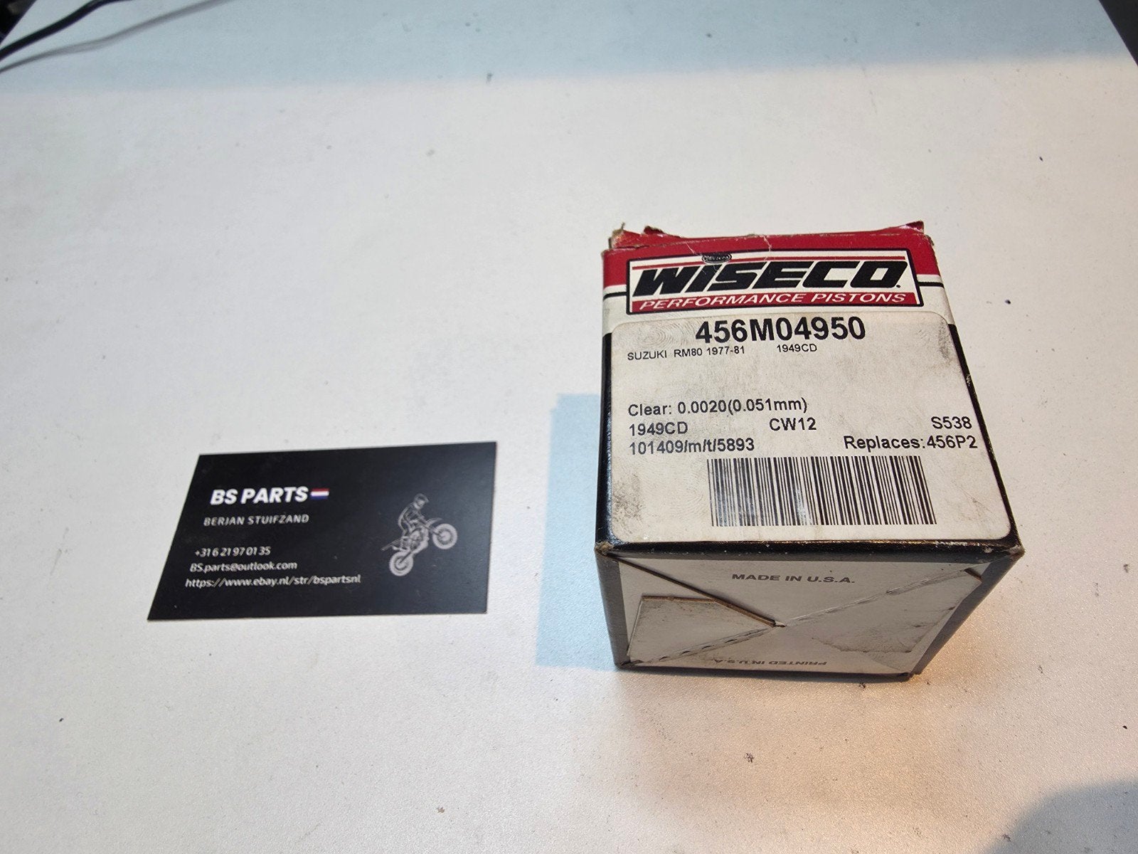 Wiseco Zuiger Suzuki RM80 1977-81 456M04950, Ophalen of Verzenden, Wiseco Performance Products, Info@wiseco.com, 7201 Industrial Park Blvd, Mentor, OH 44060, USA
