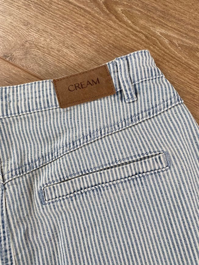 Cream gestreepte stretchrok NIEUW, Maat 38/40 (M), Meerkleurig, Ophalen of Verzenden, Knielengte