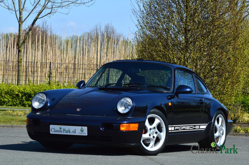 Porsche 911//964 Carrera 2 Coupé (bj 1991, automaat), Auto's, Oldtimers, Automaat, Achterwielaandrijving, Zwart, Blauw