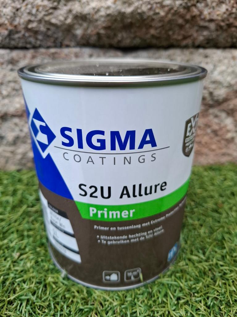 Sigma S2U Allure Primer 1 Liter Wit, Doe-het-zelf en Verbouw, Verf, Beits en Lak, Nieuw, Wit, Ophalen