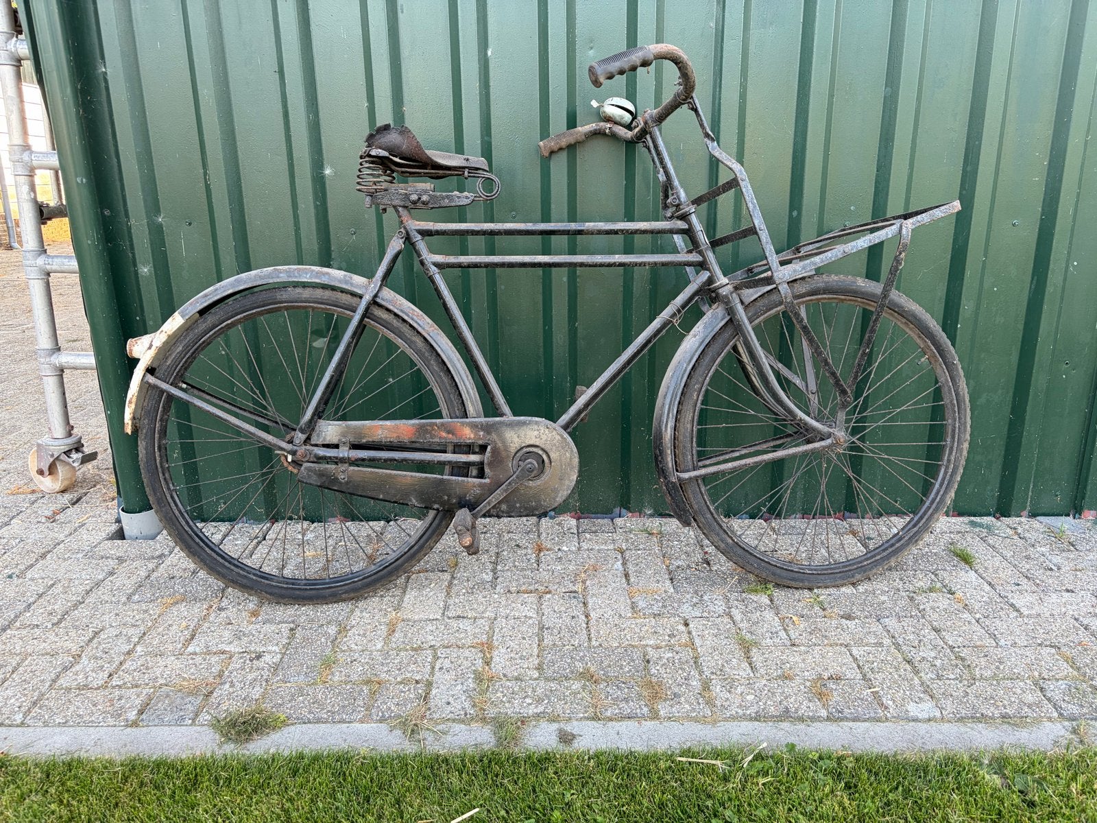Antieke Gazelle transportfiets met voordrager, Fietsen en Brommers, 55 tot 59 cm, Ophalen, Terugtraprem, Jaren '20 of ouder