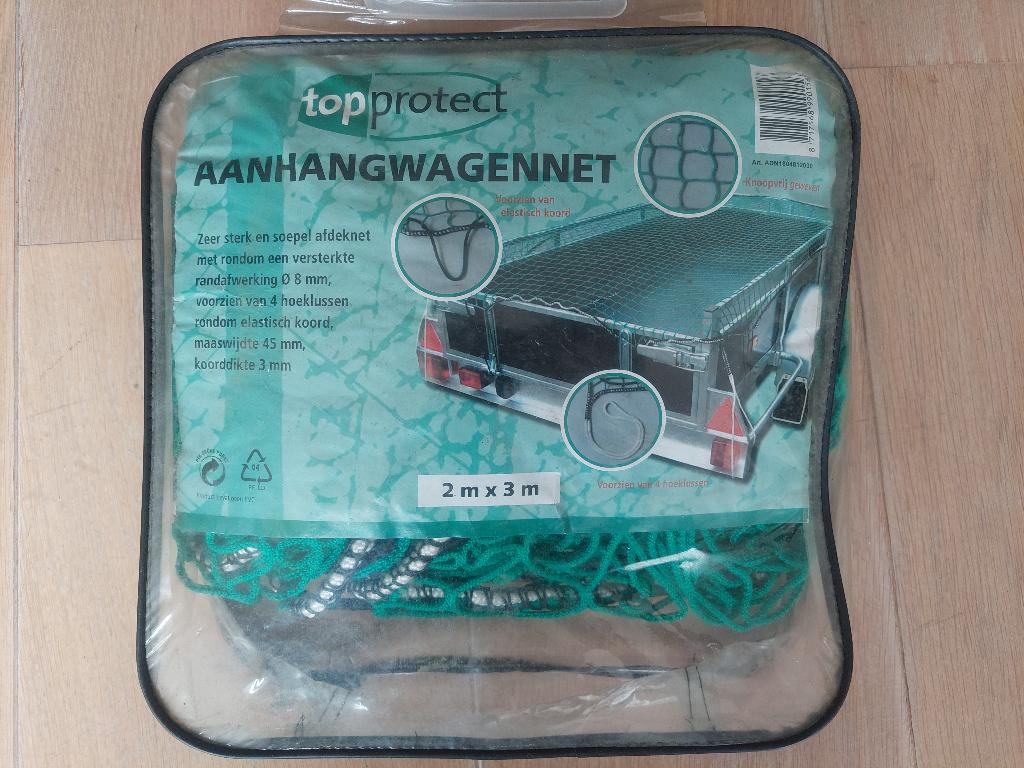 Aanhangwagennet 2mx3m merk Topprotect, Auto diversen, Aanhangwagen-onderdelen, Ophalen, Nieuw