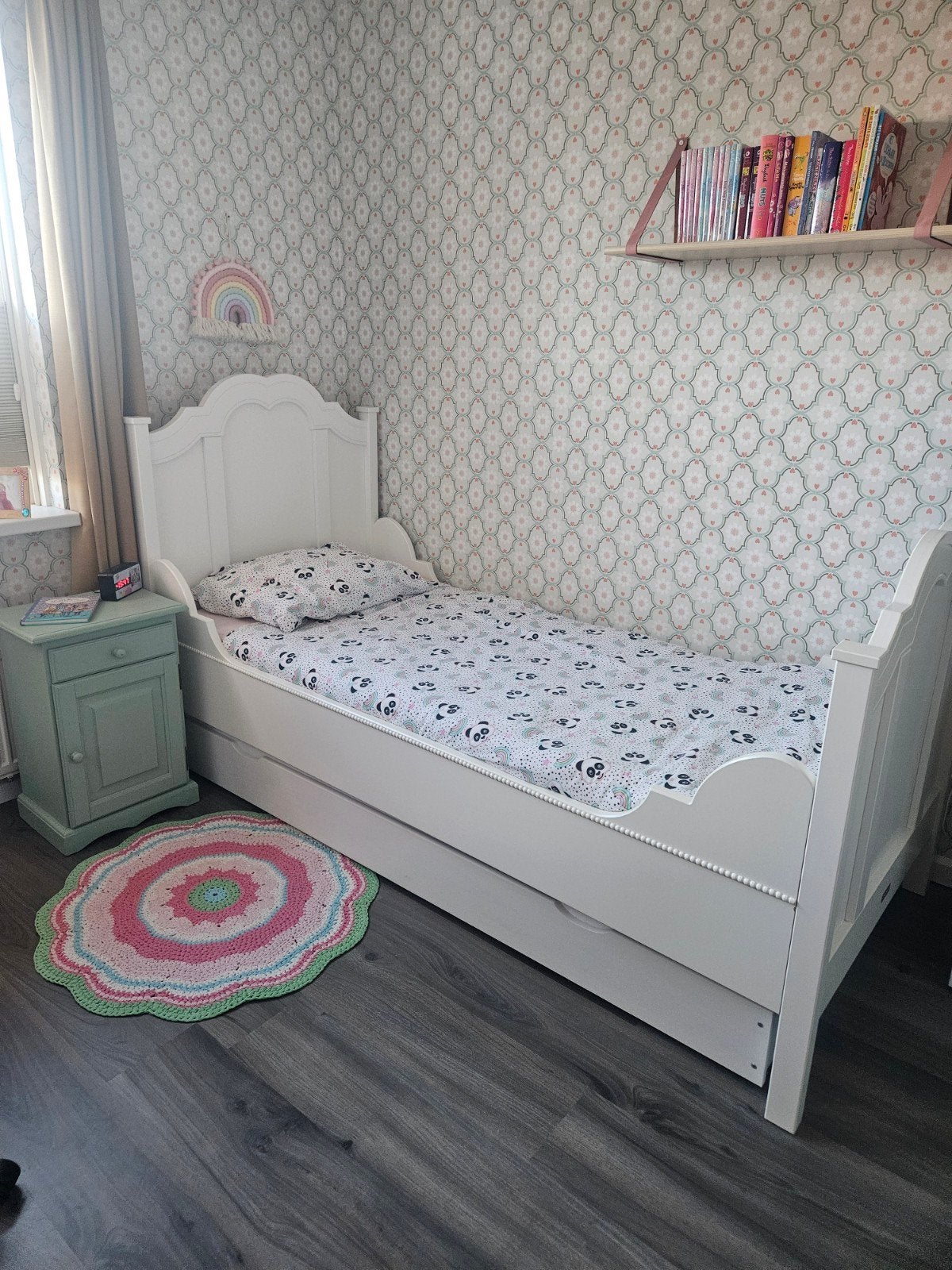 Bopita Romantic Elena SE 90x200 1persoons bed, 85 tot 100 cm, Zo goed als nieuw, 180 cm of meer, Ophalen