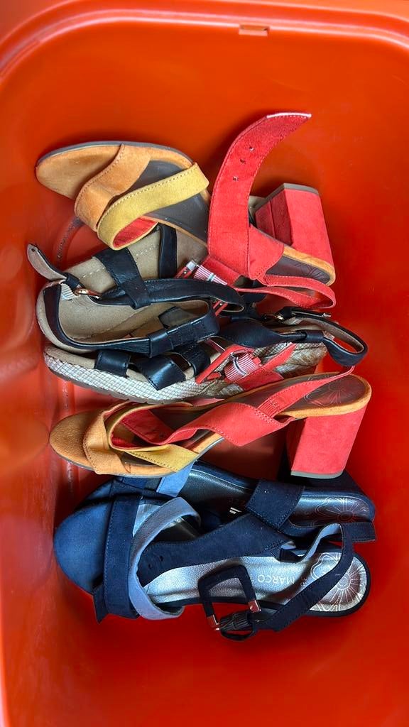 3 paar schoenen sandalen 38, Ophalen of Verzenden, Zo goed als nieuw, Zwart, Sandalen of Muiltjes