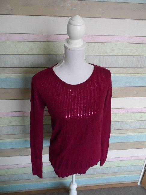 (TR03) Trui – Paars/roze trui met glitters, Flame - XS, Kleding | Dames, Ophalen of Verzenden, Zo goed als nieuw, Maat 34 (XS) of kleiner