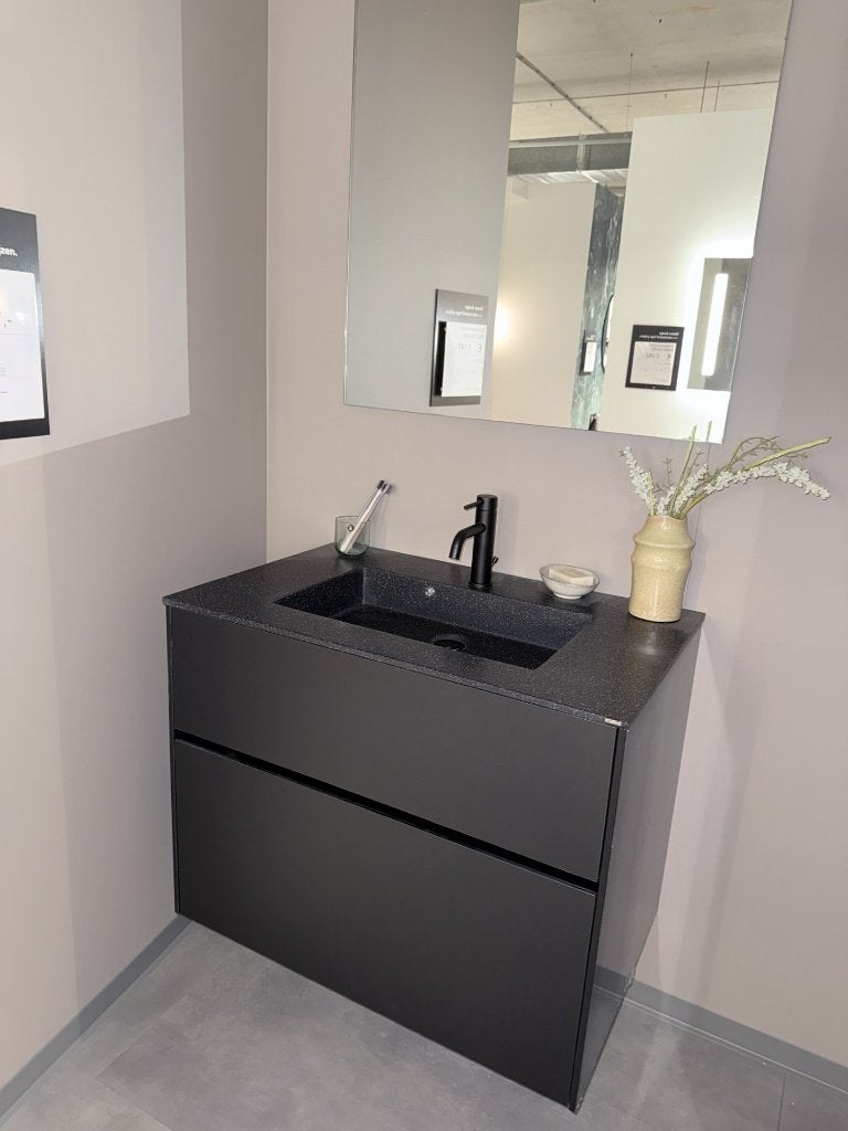 Kvik Showroom model Prato Black badmeubel, Ophalen, Nieuw, 50 tot 100 cm, Minder dan 100 cm
