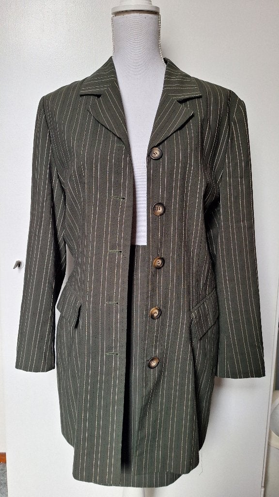 (PAK03) Mantelpakje, kokerrok, lang colbert Foxy Fashion, 38, Kleding | Dames, Ophalen of Verzenden, Zo goed als nieuw, Maat 38/40 (M)