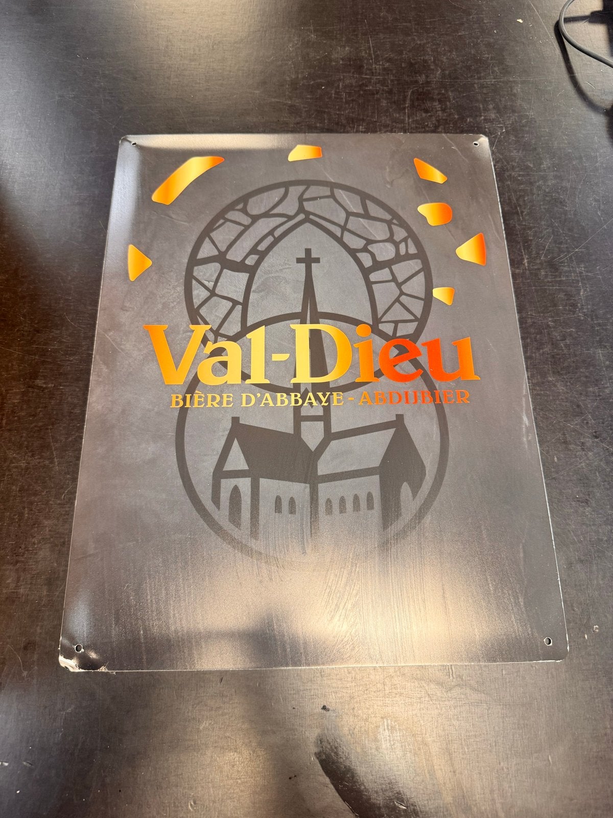 Val-Dieu Bier Reclamebord - Vintage Brouwerij Decoratie, Ophalen of Verzenden