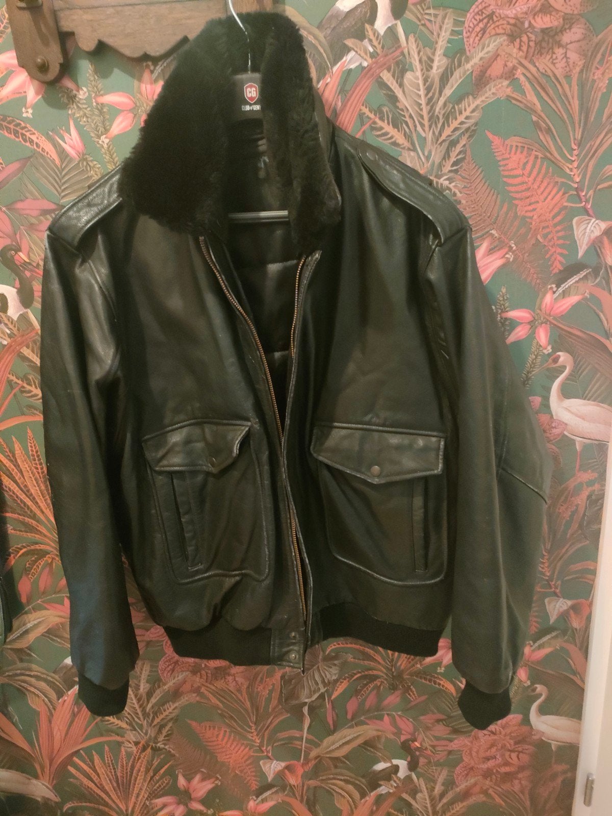 Vintage Leather Flight Jacket, maat XXXL, Ophalen of Verzenden