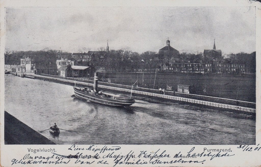 PURMEREND VOGELVLUCHT, Verzamelen, Ansichtkaarten | Nederland, Ophalen of Verzenden, Voor 1920, Noord-Brabant