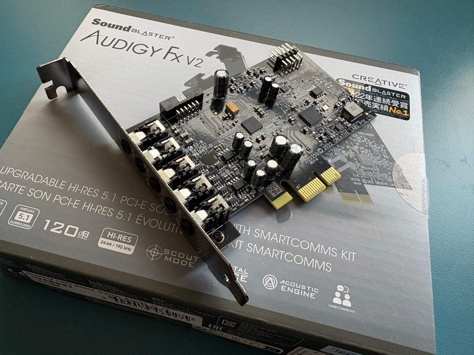 Sound Blaster Audigy Fx V2 PCIe geluidskaart, Computers en Software, Ophalen of Verzenden, Zo goed als nieuw, Intern