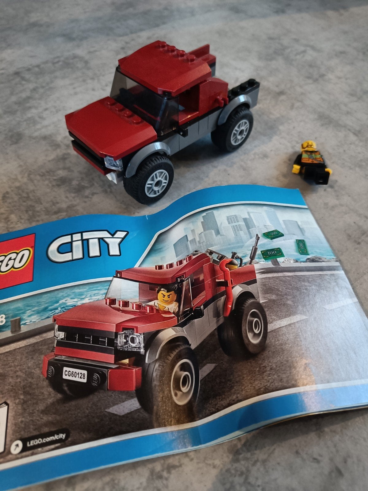 LEGO City Pick-up Truck met minifiguur en instructies, Ophalen of Verzenden, Gebruikt, Lego