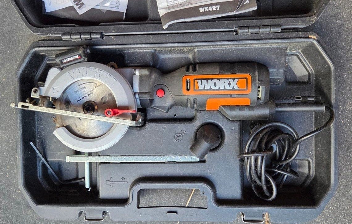 Worx WX427 Cirkelzaag - Compact en Krachtig, Gebruikt, Cirkelzaag, Worx, Ophalen of Verzenden