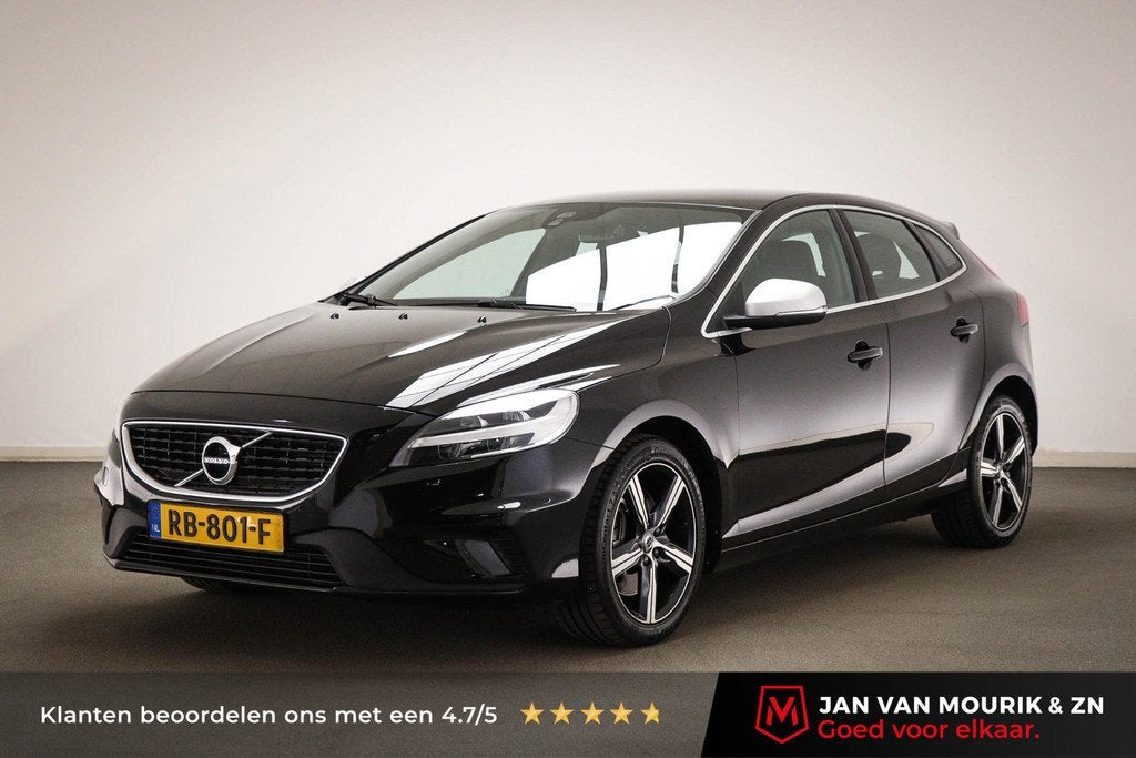 Volvo V40 2.0 T4 Business Sport | HALF LEDER | STOELVERWARMI, Gebruikt, Euro 6, Zwart, Origineel Nederlands