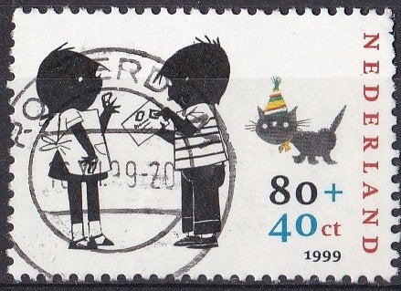 Kinderzegels – Jip en Janneke - gebruikt – NVPH 1854, Postzegels en Munten, Ophalen of Verzenden, Na 1940, Gestempeld