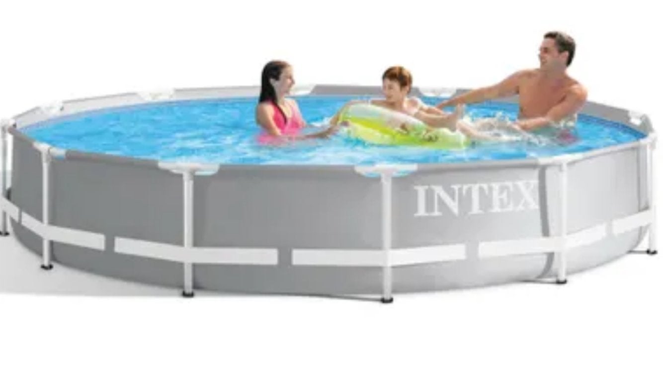 Intex Prism round frame opzetzwembad ø 366 x 76 cm, Ophalen, Gebruikt, Minder dan 80 cm, Rond