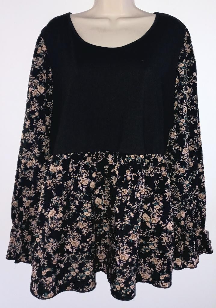 Shein Curve tuniek maat 4XL (46/48), Ophalen of Verzenden, Zo goed als nieuw, Zwart, Blouse of Tuniek