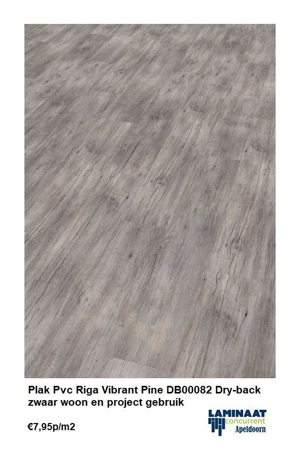 Pvc Plak Riga Vibrant Pine 0,55 toplaag Opruim prijs, 75 m² of meer, Nieuw, Ophalen of Verzenden, Plak Pvc landhuisdeel grijs kleur
