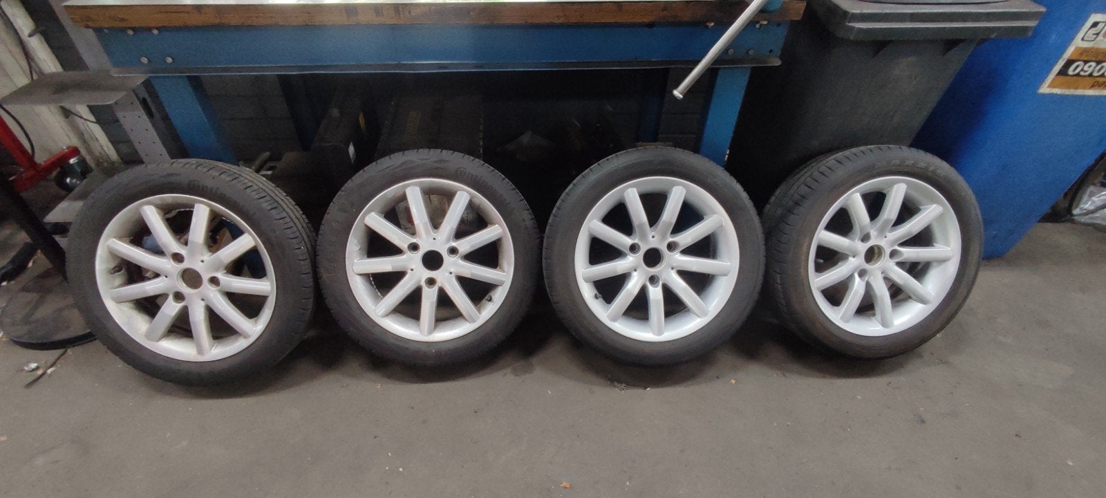 Smart Fortwo 450 15" velgenset met Continental zomerbanden, Ophalen, 15 inch, 175 mm, Zomerbanden