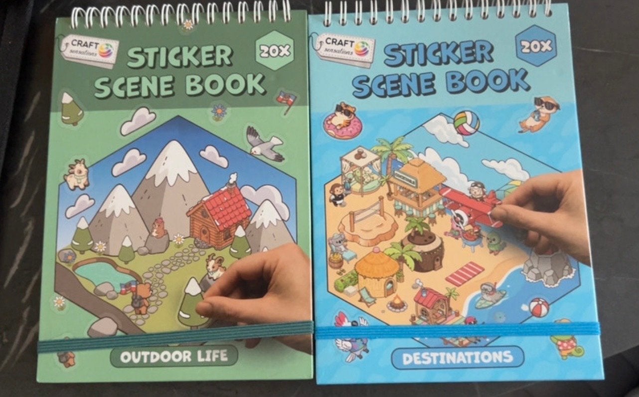 Sticker Scene Boek - Outdoor Life & Destinations (2 stuks), Ophalen of Verzenden, Zo goed als nieuw, Knutselen