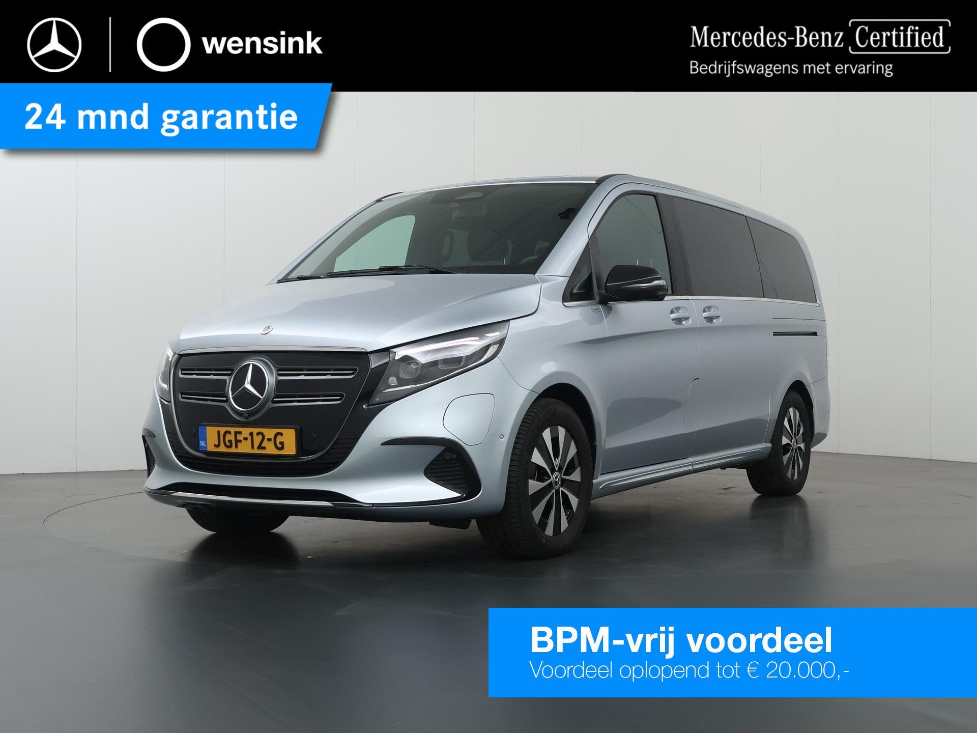 Mercedes-Benz EQV 300 | Lang L2 | Avantgarde | 90 kWh | Lede, Auto's, Gebruikt, Zwart, 365 km, 7 stoelen