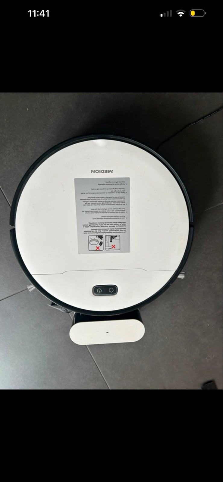 Medion Robotstofzuiger - Slimme Schoonmaak, Witgoed en Apparatuur, Zo goed als nieuw, Robotstofzuiger, Reservoir, Oplaadstation