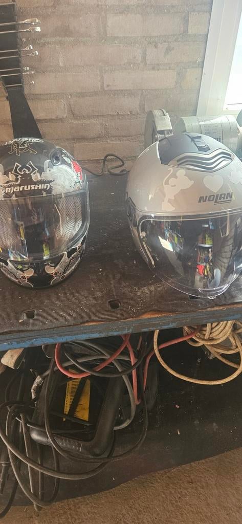 Twee motorhelmen, Marushin en Nolan, maten XS en XXS, Ophalen of Verzenden