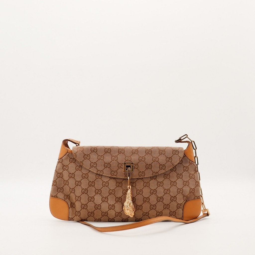 Gucci Jackie- clutch, Verzenden, Gebruikt, Bruin, Avondtasje
