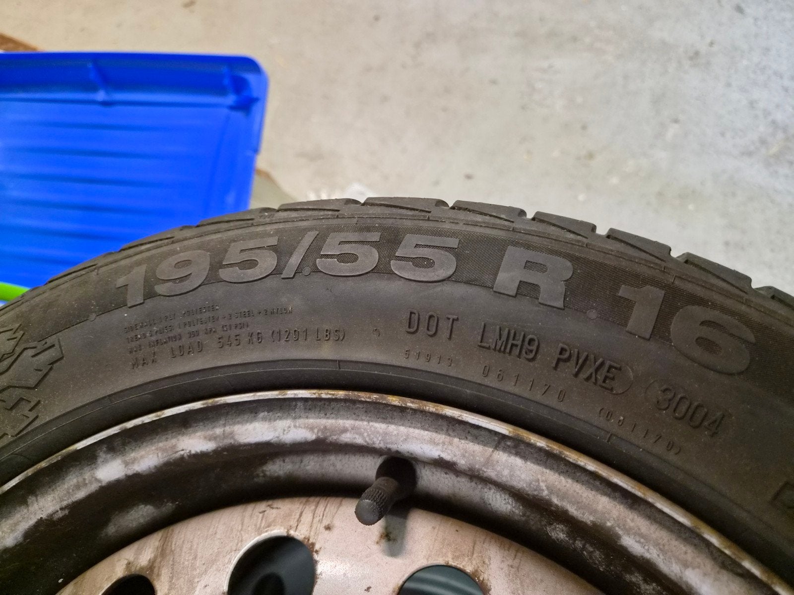 Continental WinterContact Winterbanden 195/55 R16, Auto-onderdelen, Ophalen, Gebruikt, 16 inch, Banden en Velgen