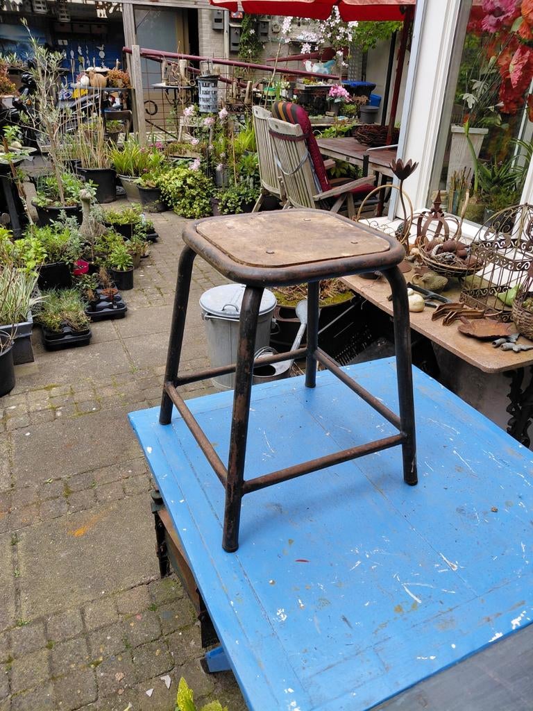 Vintage kruk - Sterk en solide, Ophalen of Verzenden