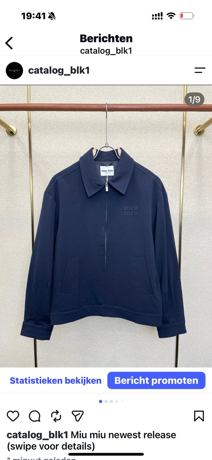 Miu miu vest heren jacket jas 2026, Kleding | Heren, Ophalen of Verzenden, Zo goed als nieuw