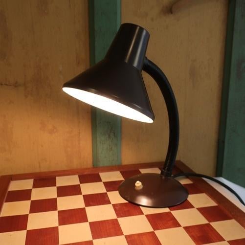 Tafel lamp metaal bureau buro vintage origineel bruin, Ophalen of Verzenden, Gebruikt, Metaal
