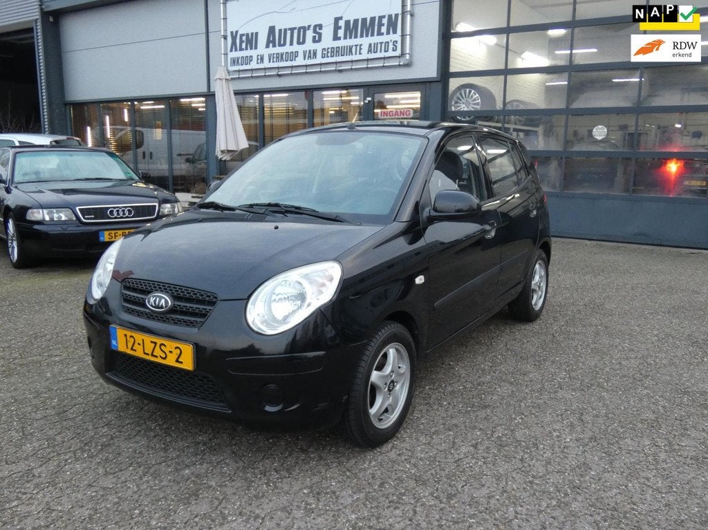 Kia Picanto 1.0 X-pect|5 Deurs|LM-Velgen|Trekhaak|Nw.APK., Auto's, 4 cilinders, 400 kg, Zwart, Origineel Nederlands