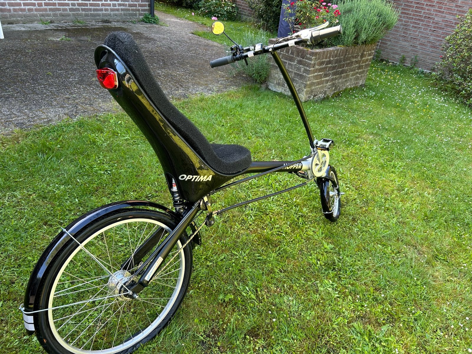 Optima Hopper ligfiets - Binnenbanden aan vervanging toe, Fietsen en Brommers, Fietsen | Ligfietsen, Ophalen, Gebruikt, Velgrem