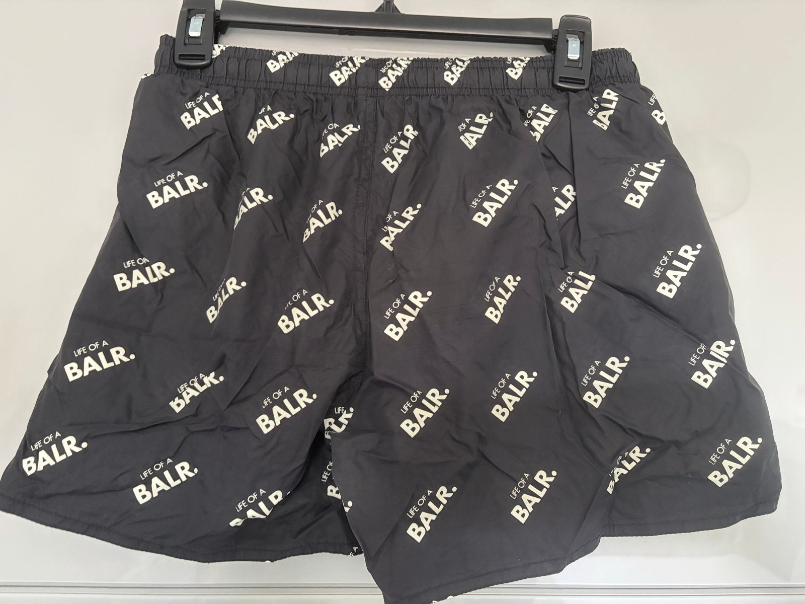 BALR. Zwemshort Zwart met Logo's - Maat S, Ophalen of Verzenden, Maat 46 (S) of kleiner, Zwart, Zwemshort