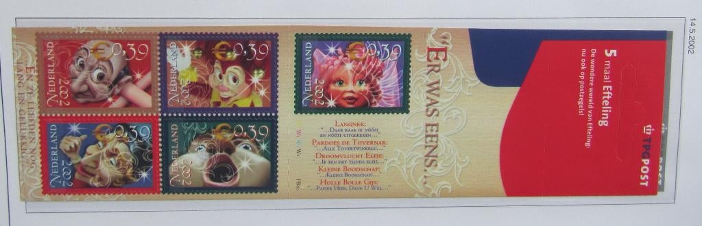 Postzegelboekje de Efteling '02 postfris, Postzegels en Munten, Postzegels | Nederland, Verzenden, Na 1940, Postfris