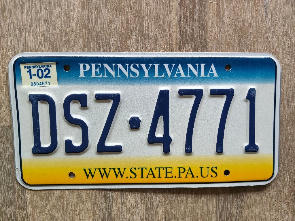 8095 nummerbord pennsylvania dsz-4771, Verzenden, Auto's