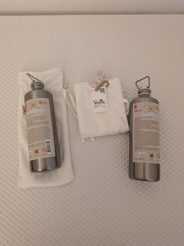 2x Hema RVS kruik met kruikzak (nieuw en z.g.a.n.), Ophalen, Zo goed als nieuw
