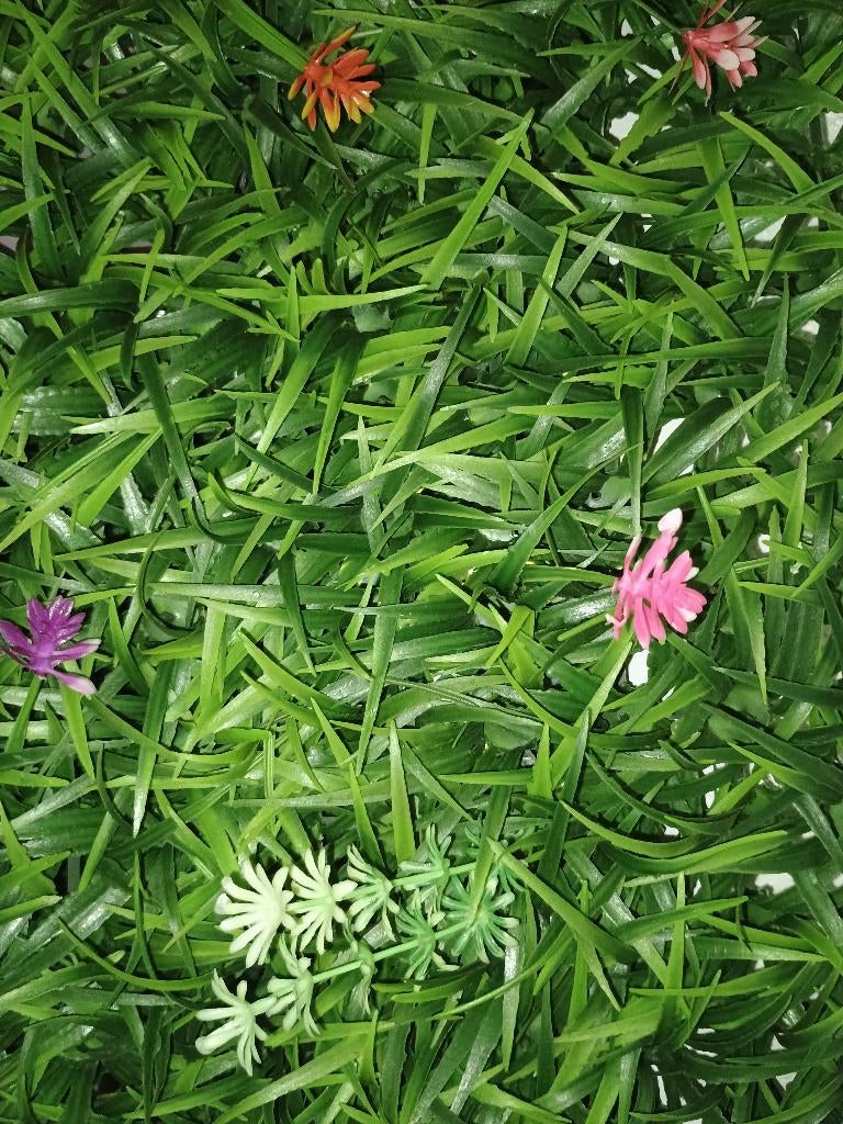 KUNSTMATIGE PLANTENMUUR 40x 60 cm (6 stuks), Ophalen, Natuurlijk materiaal, Groen, Kunstplant