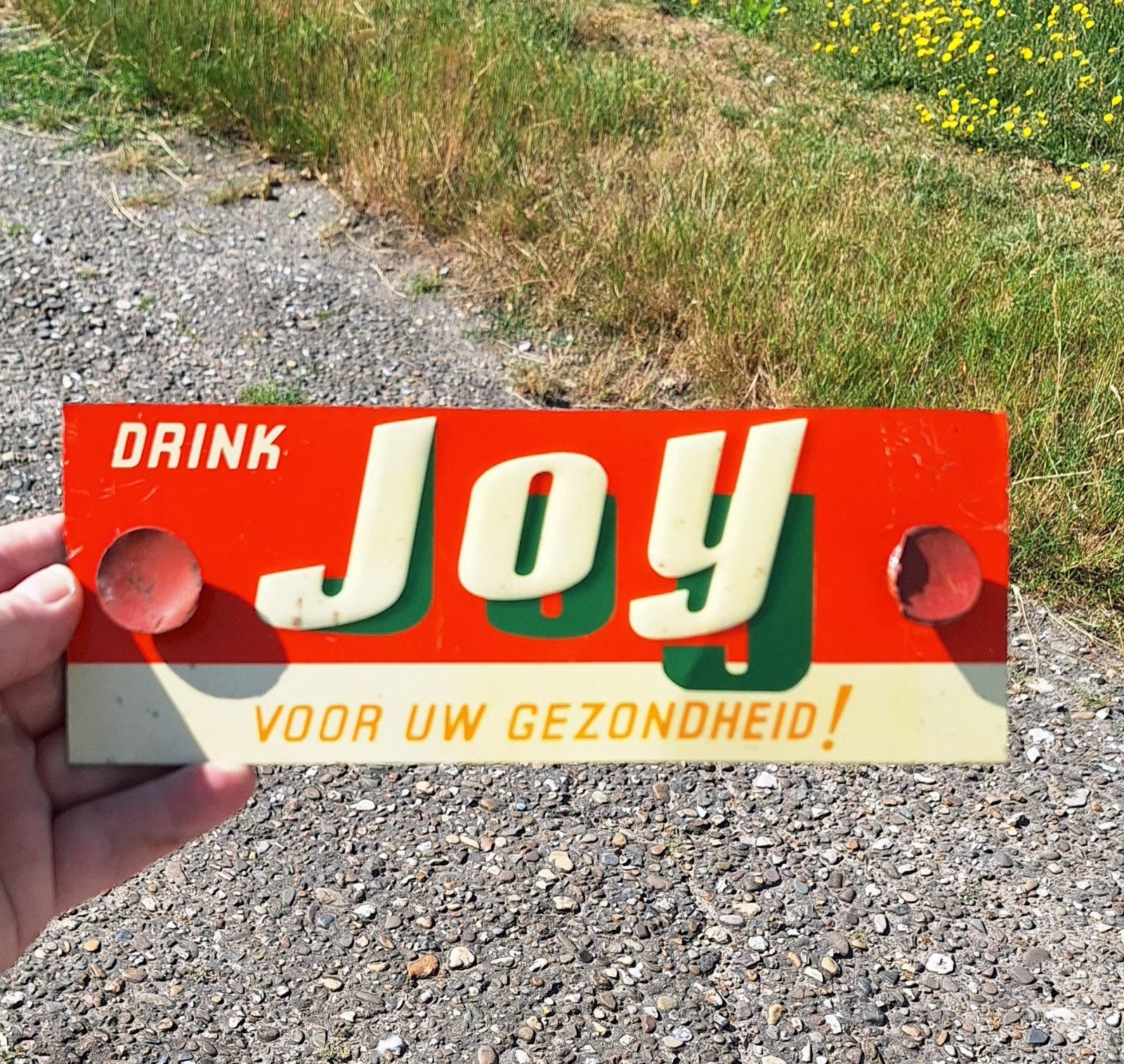 Vintage reclamebord Joy frisdrank, 50'r jaren., Reclamebord, ., Ophalen of Verzenden, Zo goed als nieuw