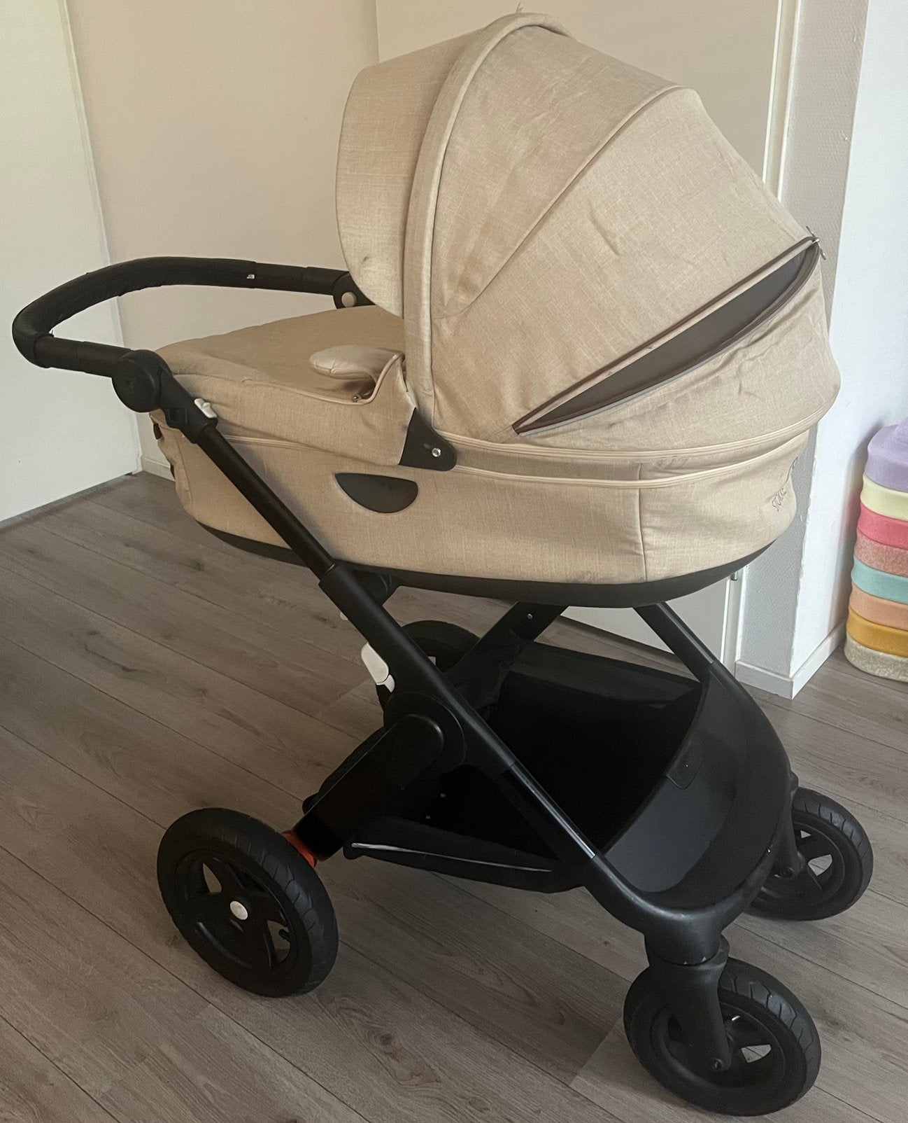 Stokke Trailz Kinderwagen 2-in-1 met reiswieg en zitje, Gebruikt, Luchtbanden, Combiwagen, Ophalen