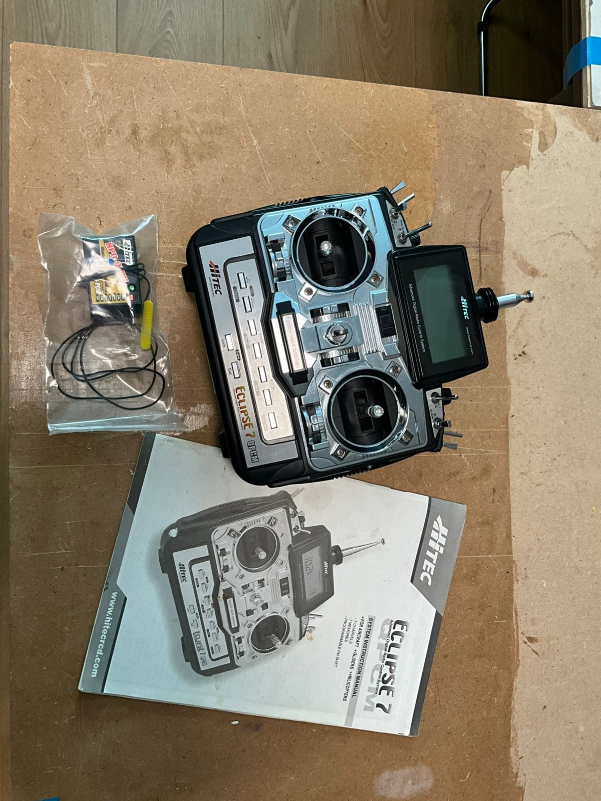 Hitec Eclips 7 PCM zender en ontvanger, Ophalen, Gebruikt