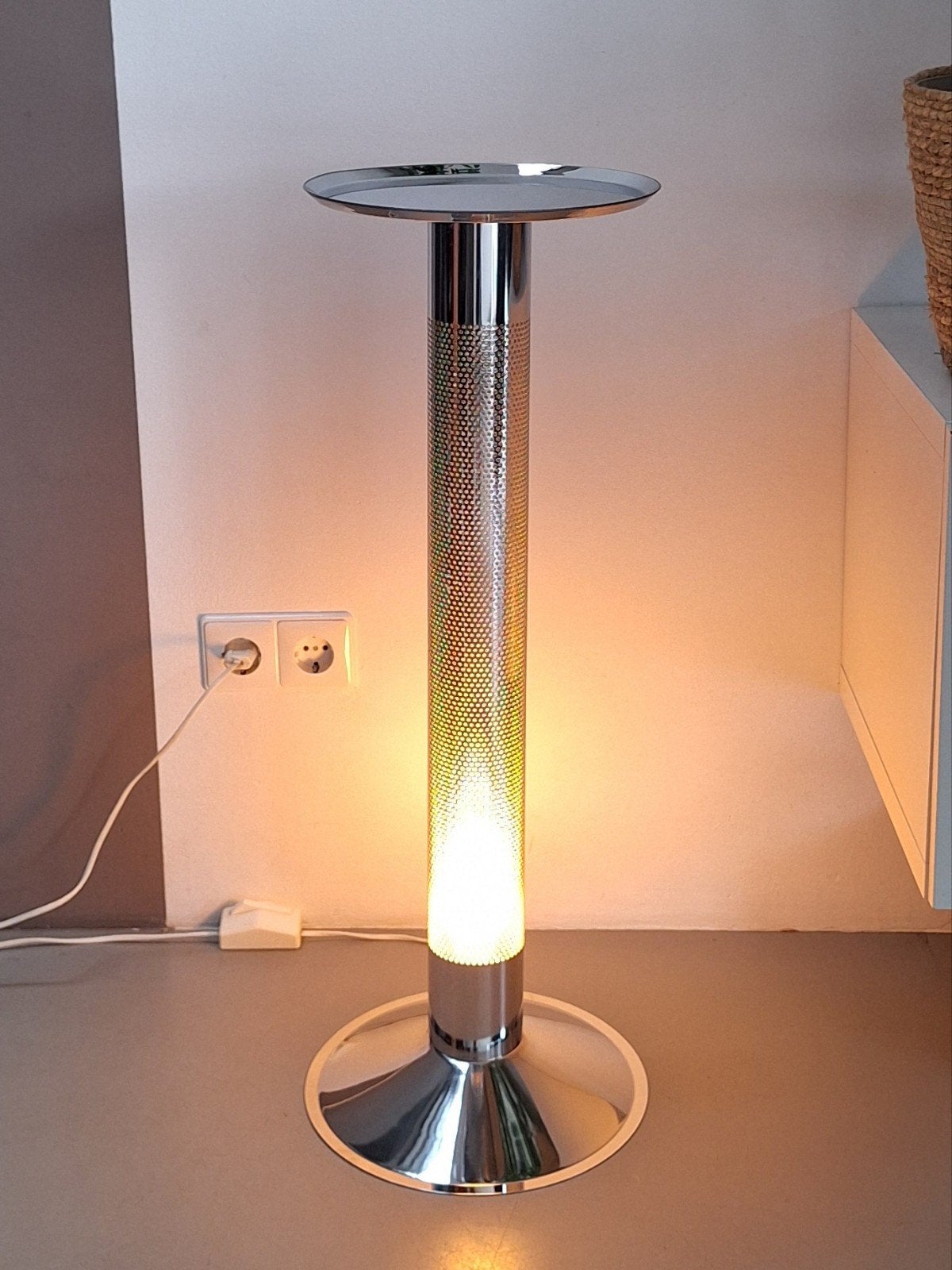 vintage Ikea design piëdestal zuil verlichte voet h= 78cm, Huis en Inrichting, Ophalen, Zo goed als nieuw