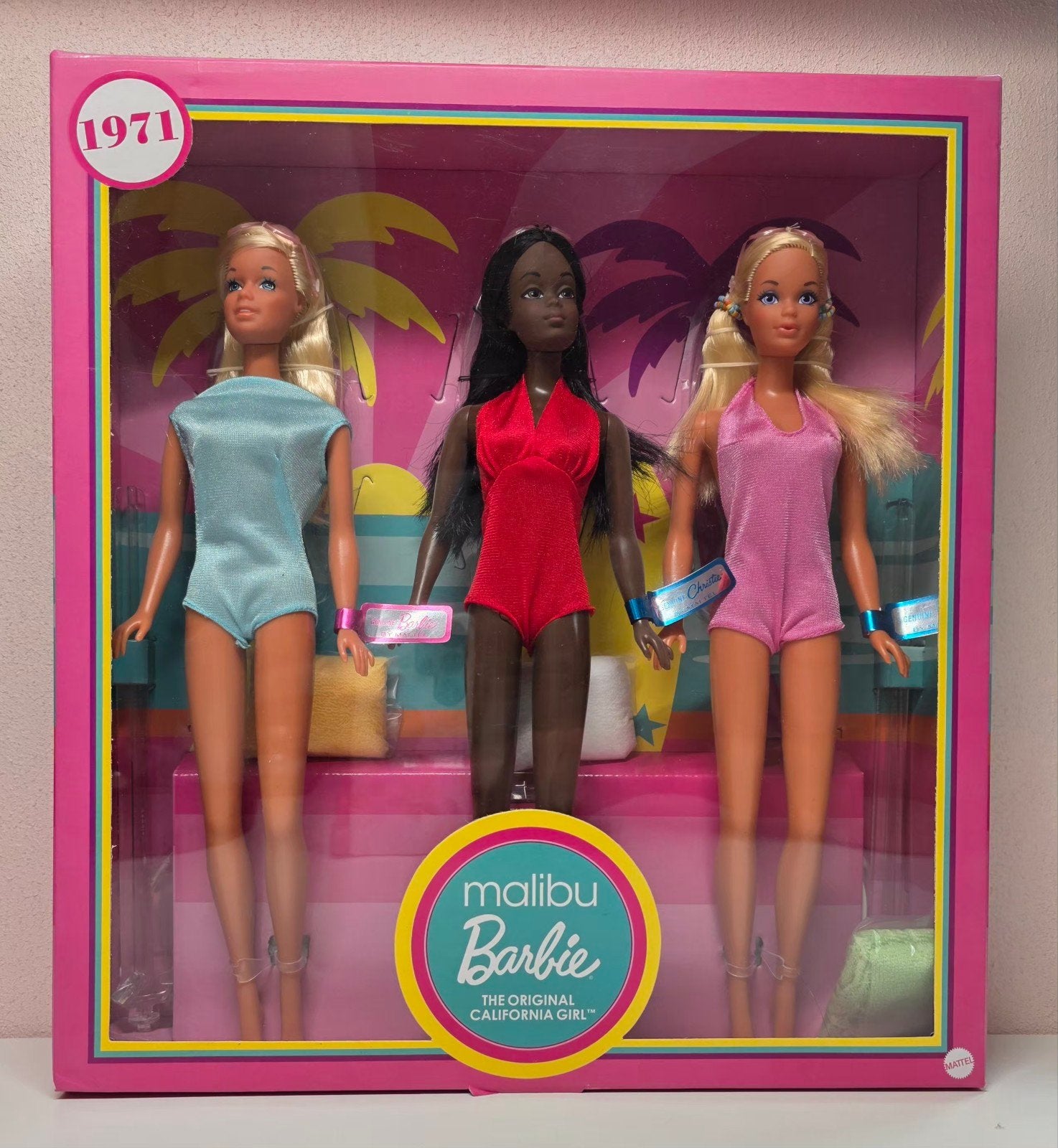 Malibu barbie 1971 The original California girl repro NRFB, Ophalen of Verzenden, Nieuw, Fashion Doll